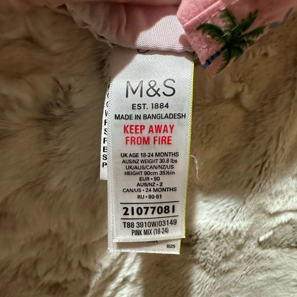M&S Boys Swim Trunks 18-24 mths